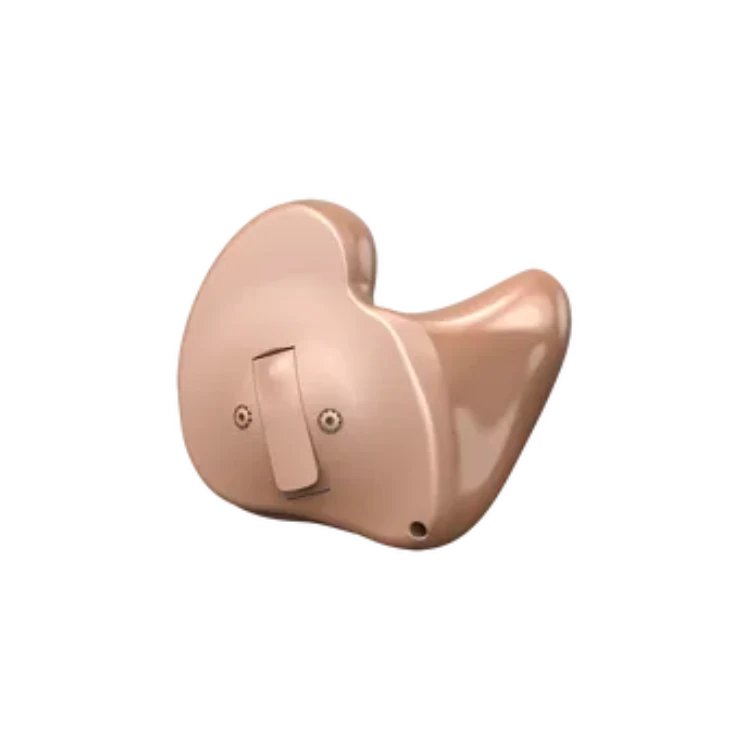 In the ear hearing aid designed for discreet, custom fit listening